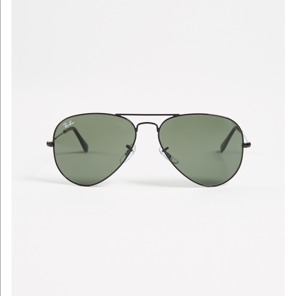 Ray Ban Classic 58 Black Aviator Sunglasses